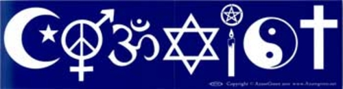 Coexist bumper sticker