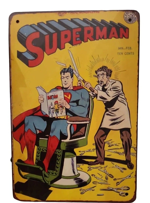 Superman Comic 1938   8 x 12 inch Metal  Tin Sign  