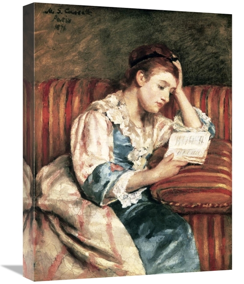 Global Gallery GCS-277007-22-142 22 in. Young Woman Reading Art Print 
