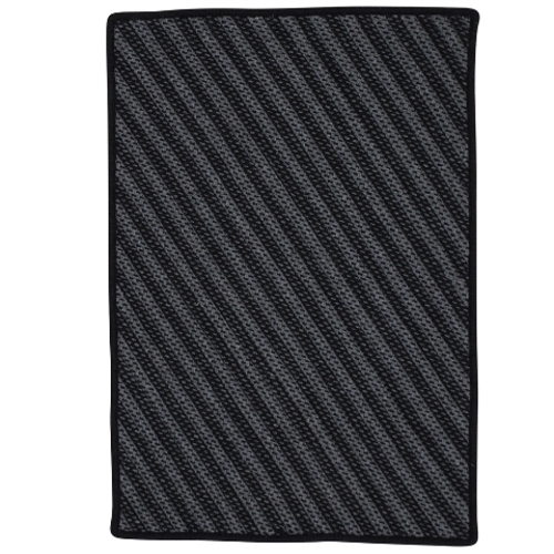 Colonial Mills Rug BI11R072X108S 6 x 9 ft. Blue Hill Braided Rug  Blac