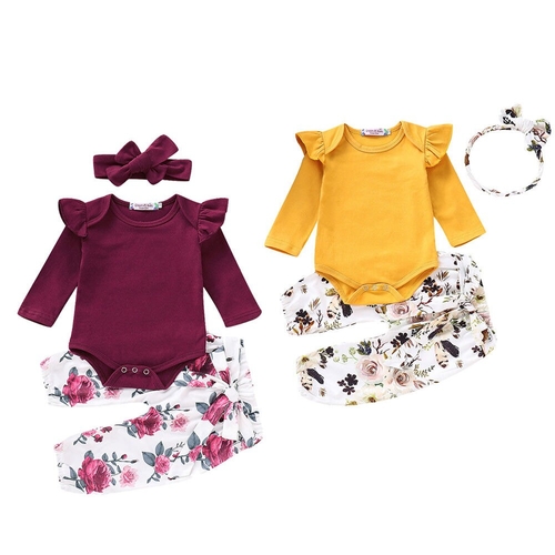 3PCS Newly Autumn Infant Kids Baby Girls Clothes