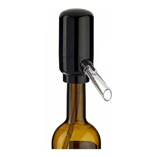 Dispenser Wine Aerator Black Transparent Silicone ABS 5 x 11 x 10 cm