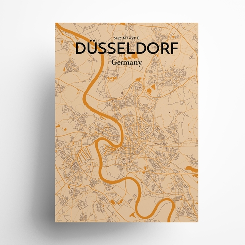 DÃ¼sseldorf City Map Poster