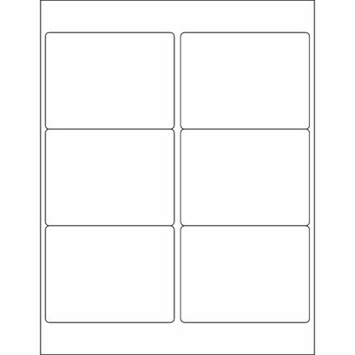 Box Partners LL126 4 x 3 in. White Rectangle Laser Labels - Pack of 60