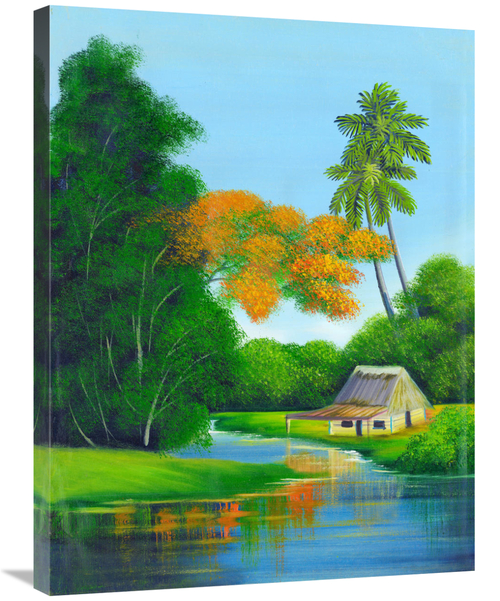 Global Gallery GCS-477312-2432-142 24 x 32 in. Duck Pond Art Print - F