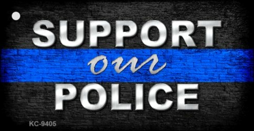 Smart Blonde KC-9405 1.5 x 3 in. Support Our Police Novelty Key Chain