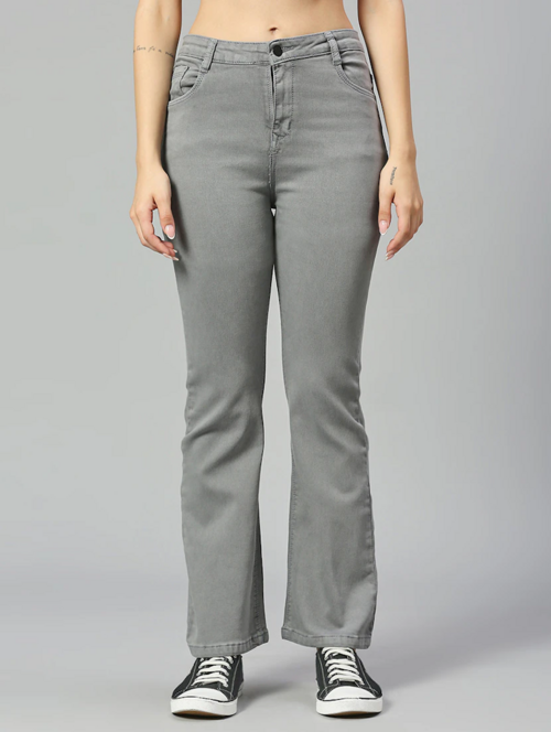 Women High Rise Denim Jeans(Size30)(Colorgrey)