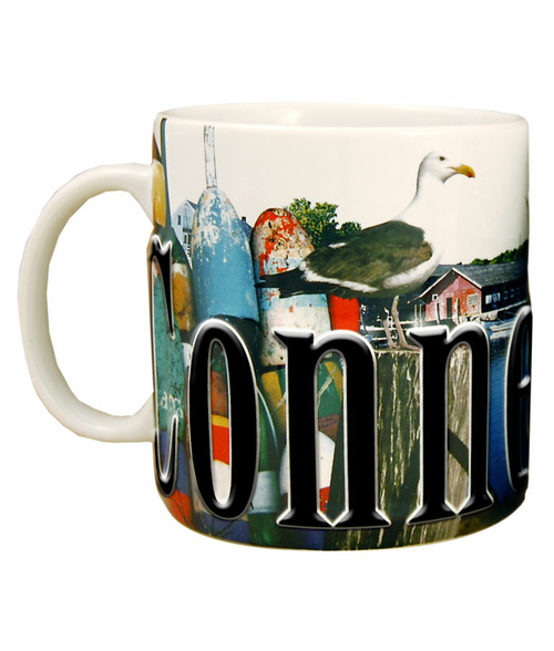 Americaware SMCON01 Connecticut 18 oz Full Color Relief Mug