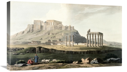 Global Gallery GCS-277999-30-142 30 in. Ruins of Hadrians Temple From 