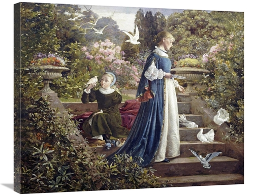 Global Gallery GCS-266936-30-142 30 in. Feeding the Doves Art Print - 