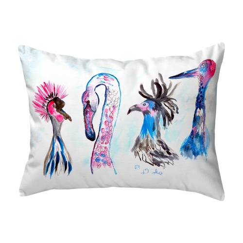Betsy Drake NC829 16 x 20 in. Loony Birds No Cord Pillow