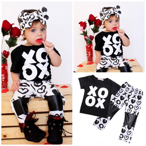 2016 New Summer baby Girls Clothing Set kids