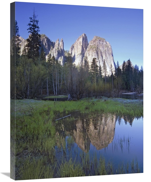 24 x 32 in. Cathedral Rock Reflected in the Merced River, Yosemite
