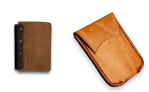 Leather Wallet for Men's Bifold Stylish Compact Brown Wallet Card