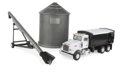 B2BReplicas ERT46501 ERTL Peterbilt Model 367 Straight Truck with Grai