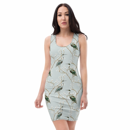 Jacki Easlick Elegant Japanese Print Dress