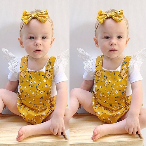 Fashion Newborn Kids Baby Girl 3PCS Cute Floral