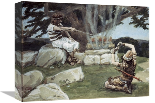 Global Gallery GCS-280209-16-142 16 in. Angel Puts Fire on the Alter o