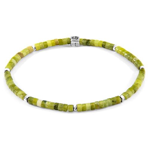 Green Jade Tekapo Silver and Stone Bracelet