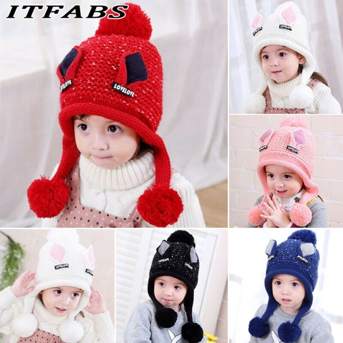 2019 Newly Baby Kid Warm Winter Knit Wool Beanie