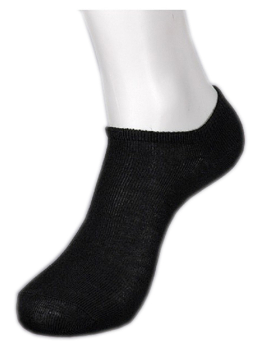 Youth Unisex Black No Show Socks - Size 6-8