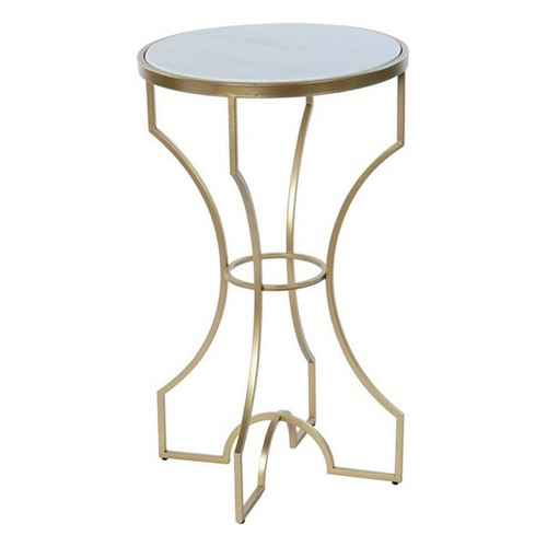 Side table DKD Home Decor Metal Marble (38 x 38 x 65 cm)