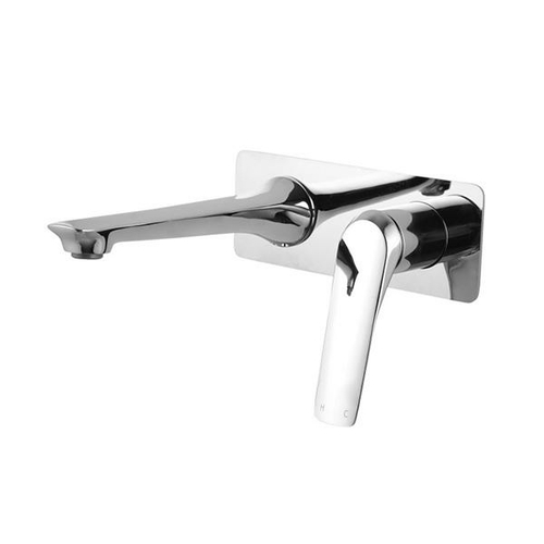 Chrome Wall Mounted Bathtub Basin Wall Mixer With Spout Tap