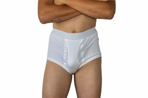  Mens Classic Underwear Underpants with double seat and A front panel