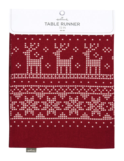 Hallmark 9467242 12.5 x 15 x 0.5 in. Deer Table Runner Christmas Decor