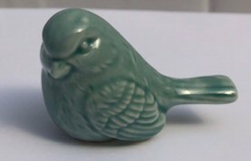 Miniature Ceramic Bird Figurine - 2"