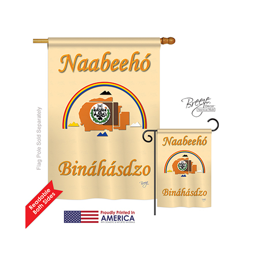 Breeze Decor 08173 Historic Navajo Nation 2-Sided Vertical Impression 