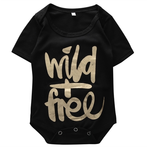 Newborn Babies Boy girl Golden Letter bodysuits 