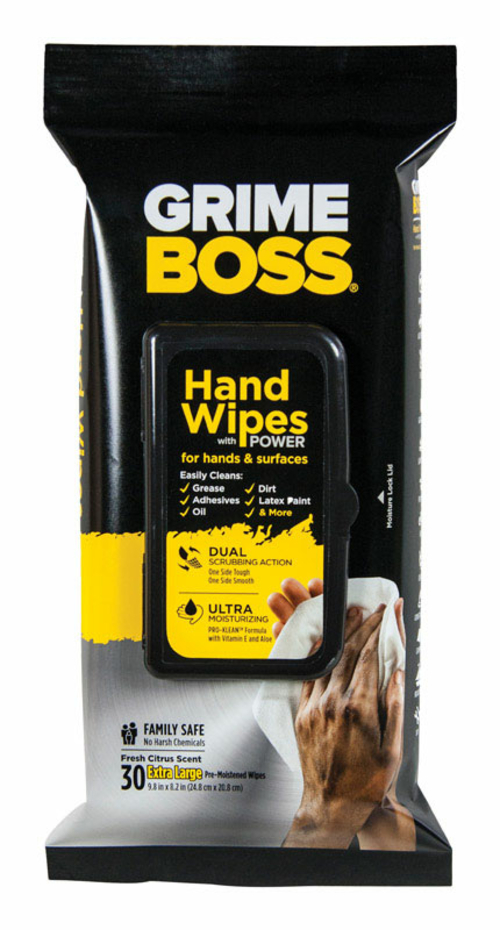 Nice Pak Products A541S30X Grime Boss H& & Surface Wipes  30 C