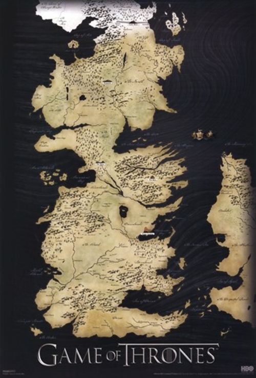 Art Prints  Game of ThronesMap -24 x 36- Poster Print