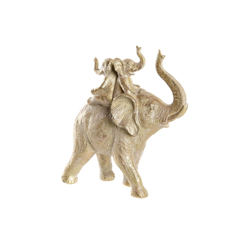 Decorative Figure DKD Home Decor 24 x 10 x 25,5 cm Elephant Golden
