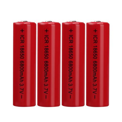 4PCS 3.7V 6800mAH Li-ion Rechargeable