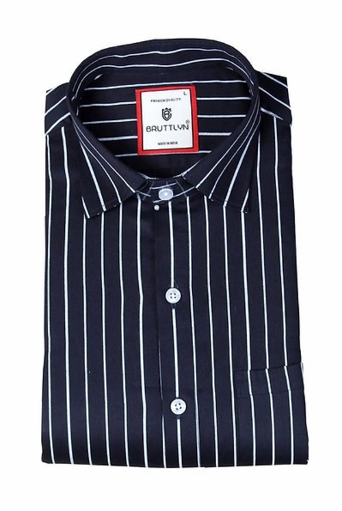 Men's Dark Blue Striped Shirt Size Xl