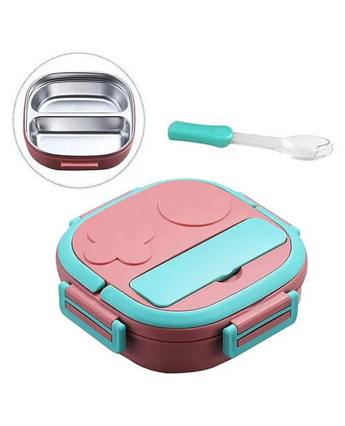 3 Compartment Stainless Steel Lunch Box color