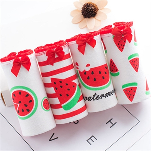 Panties for Women Cotton Briefs Watermelon Print