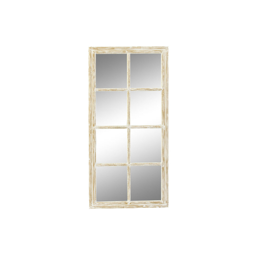 Wall mirror DKD Home Decor White Crystal Mango wood Romantic Aged