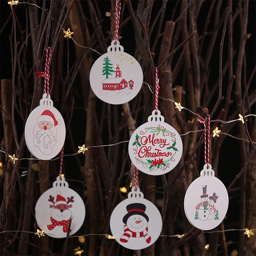 6PCs/Set Xams Tree Hanging Ornaments Cute Cartoon
