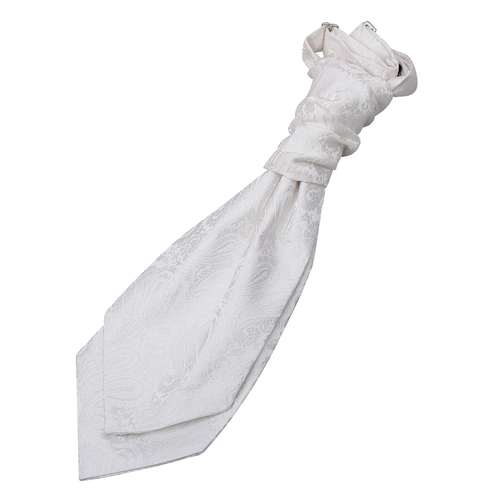 Paisley Pre-Tied Ruche Cravat - Boys - Ivory
