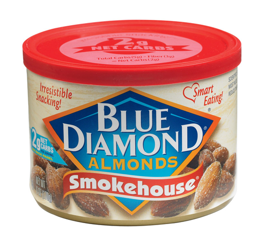 Blue Diamond Growers 9124066 6 oz Smokehouse Almonds Can