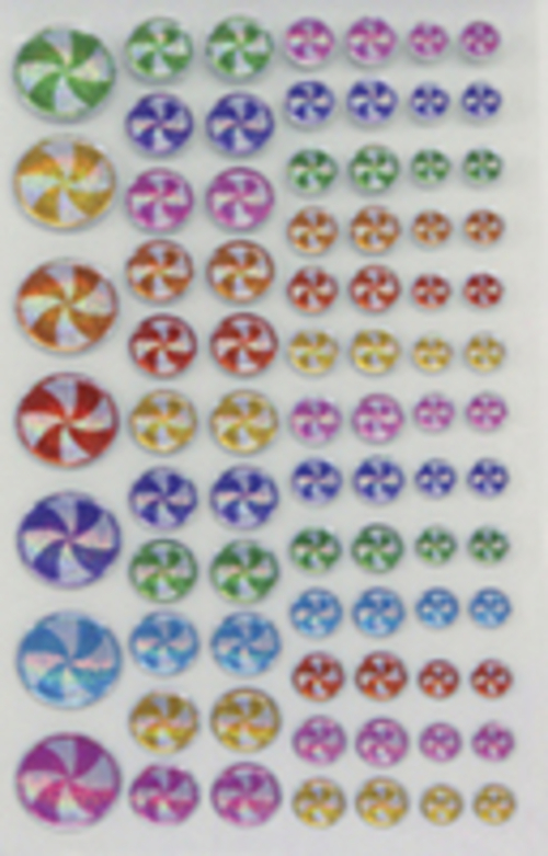 Art Supplies 1694C Peel N Stick Candy Gemstones, 1 Sheet