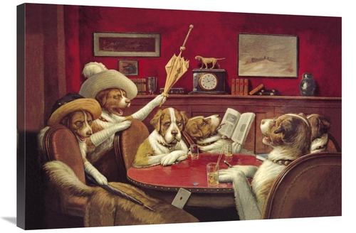 Global Gallery GCS-341406-2436-142 24 x 36 in. Poker Dogs- This Game I