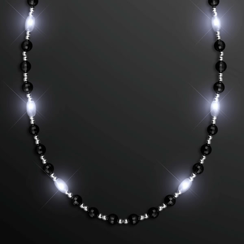 Blinkee A1520 Classy LED Fancy Beads Necklace, Black, White & 