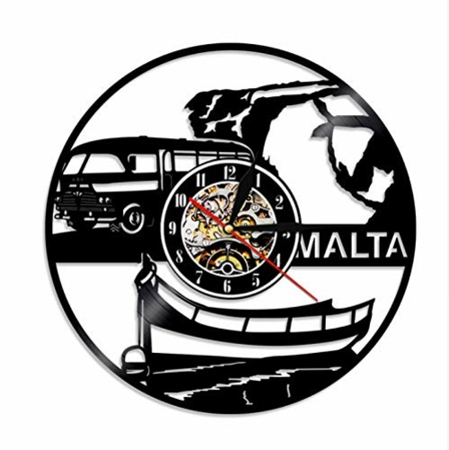 MALTA ORNAMENT HANDMADE VINYL RECORD WALL CLOCK