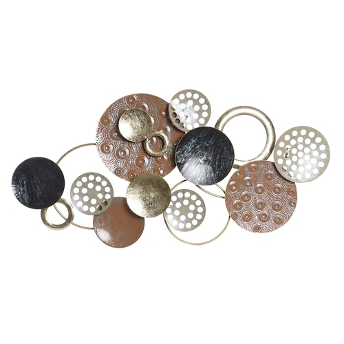 Wall Decoration DKD Home Decor Golden Metal Terracotta Circles (119,4