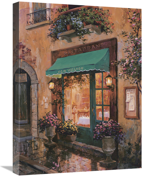 Global Gallery GCS-122977-1824-142 18 x 24 in. Old VIllage Restaurant 