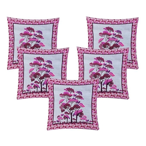 Stitch weave Chennile Soft Fabric Flower Printed Cushion Cover 16 x 16